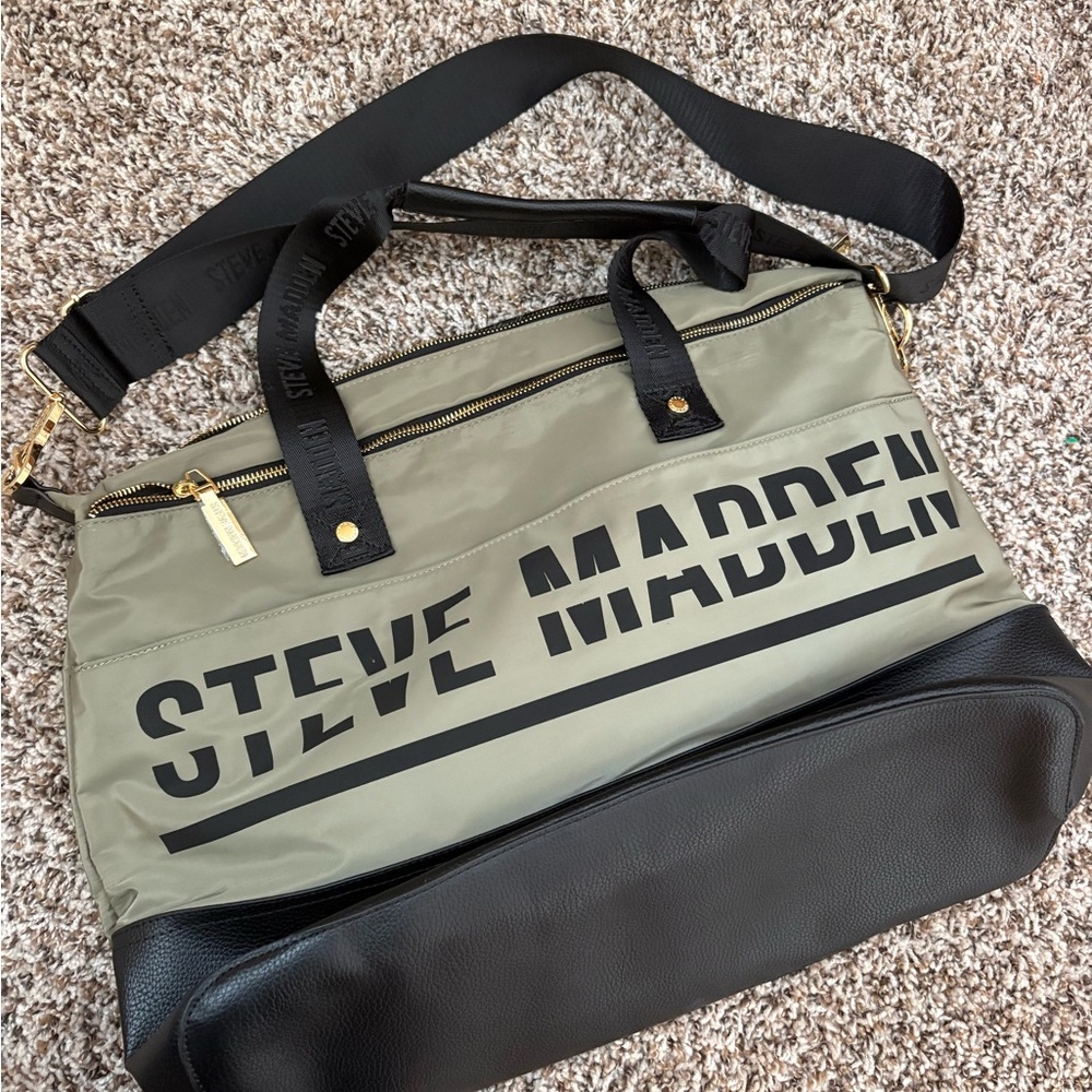 Steve Madden Olive and Black Weekender